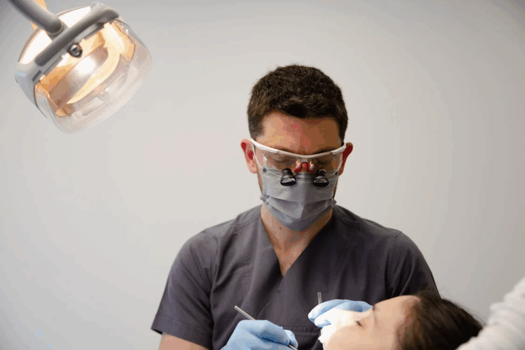 an image of a dentist performing a dental procedure